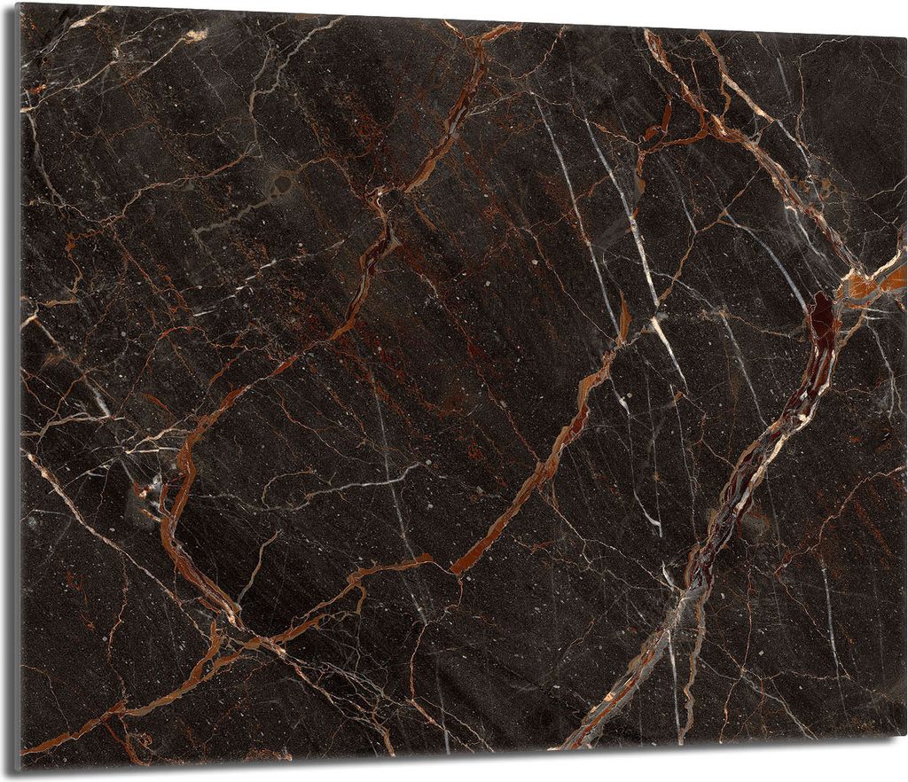 Herdabdeckplatte 60x52 Glaskeramikkochfeld Abdeckung Spritzschutz Glasplatte Deko Schneidebrett, Marmor Braun