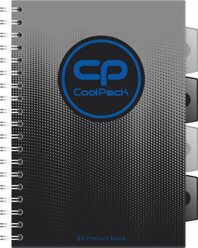 CoolPack Kołobrulion B5 Gradient Grey kratka 100 kartek