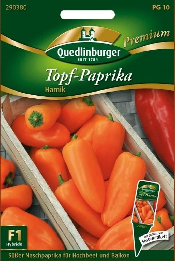 Topf-Paprika Hamik F1 | Paprikasamen von Quedlinburger