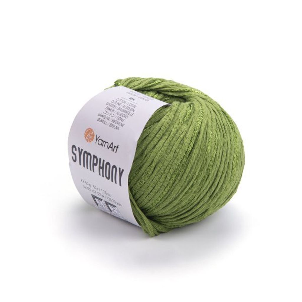 YarnArt Symphony 2112 / Olivgrün - 125m, 50g, Baumwolle, DK-Stärke