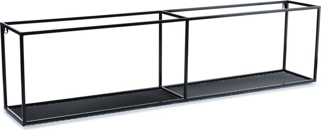 HowHomely Wandregal Metall Schwarz 120 cm - Hängeregal Produktbild 