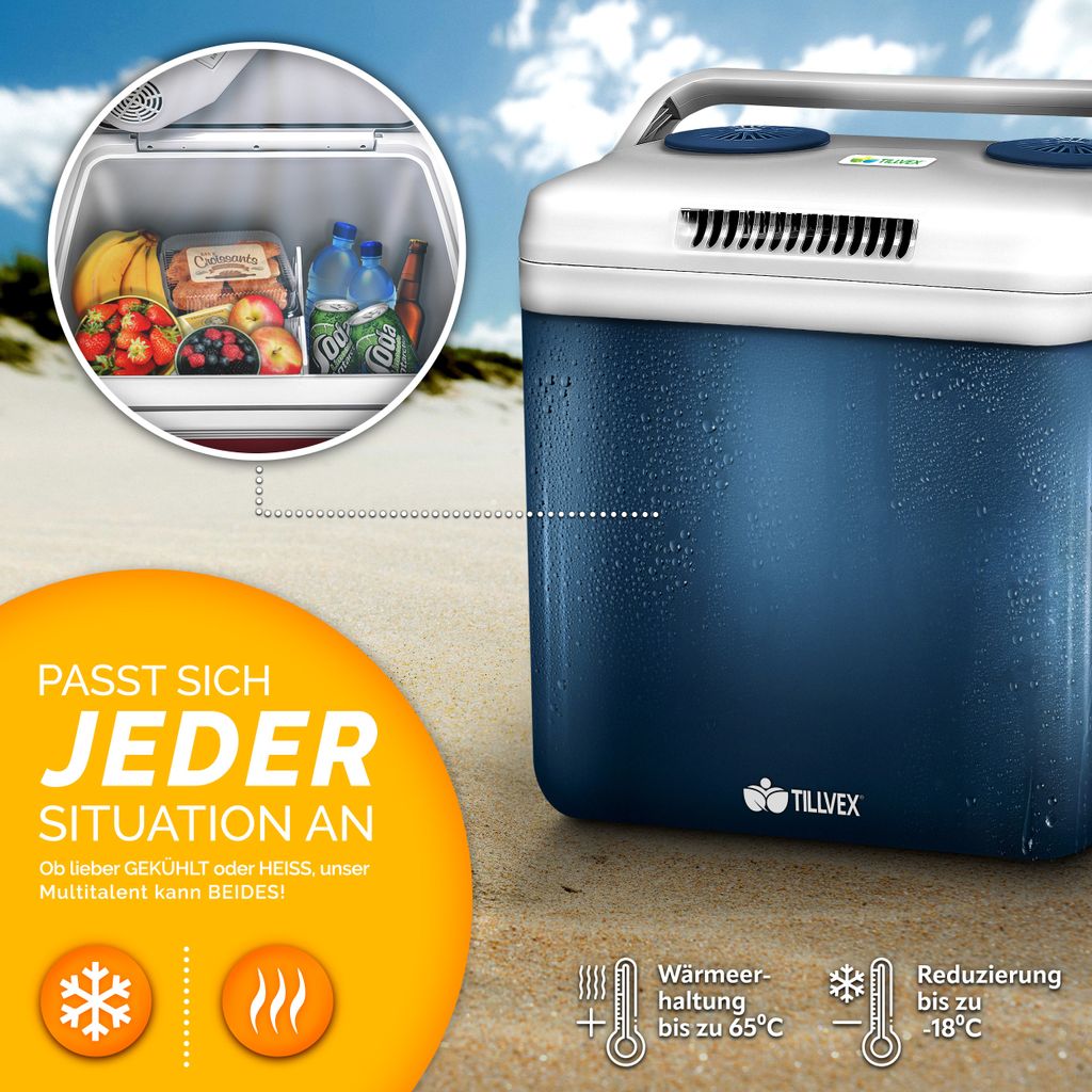 tillvex cool box electric 32L niebieski | mini lodówka 230