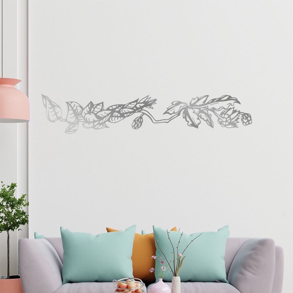 Blätter - Ranken Wandtattoo in 6 Größen - Wandaufkleber Wall Sticker - Dekoration, Küche, Wohnzimmer, Schlafzimmer, Badezimmer