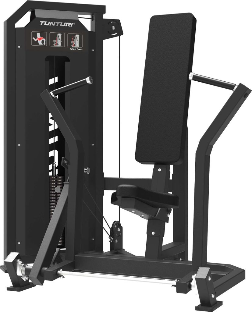 Tunturi Platinum Chest Press Kraftstation – Fitnessgerät – Pin Loaded Heimtrainer – Maximal 200 kg Gewicht – V-Serie