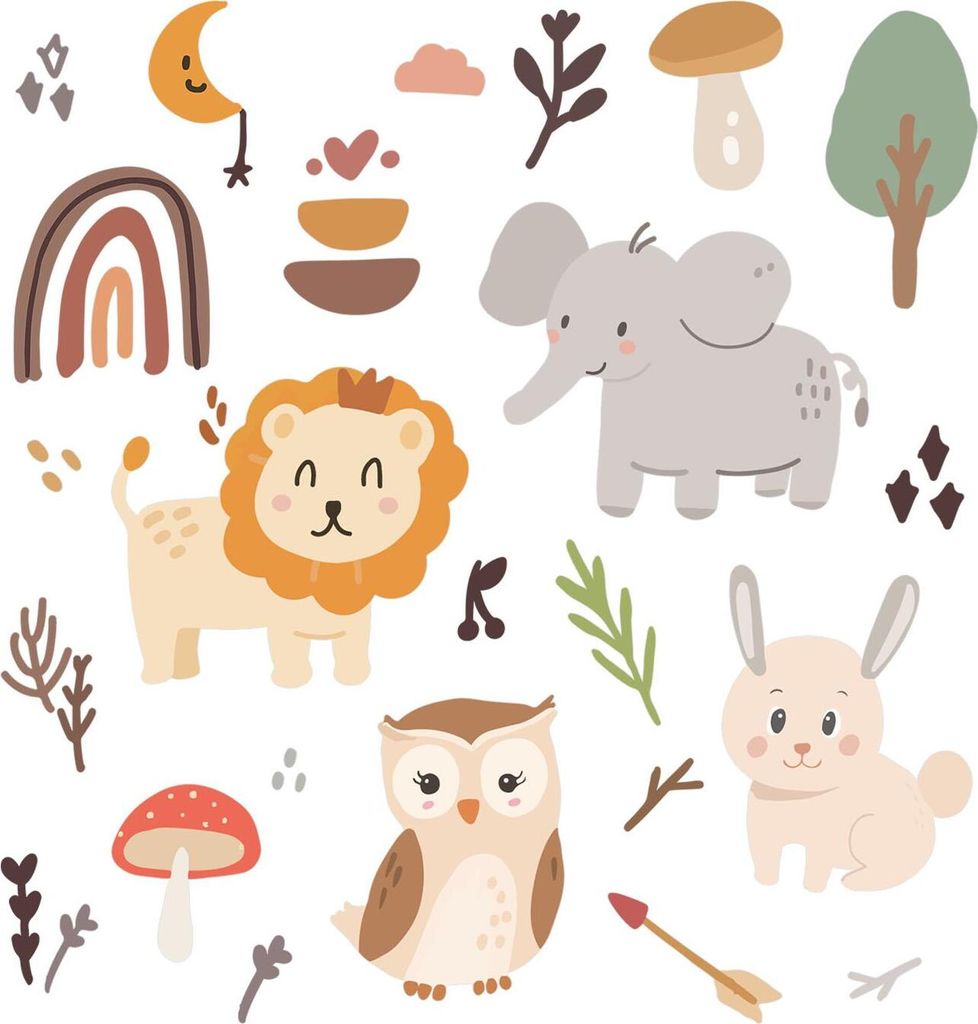 Wandaufkleber Kinderzimmer – Wandsticker für Baby & Kinder – Selbstklebende Wanddekoration – Abnehmbar ohne Rückstände – Deko für Mädc...