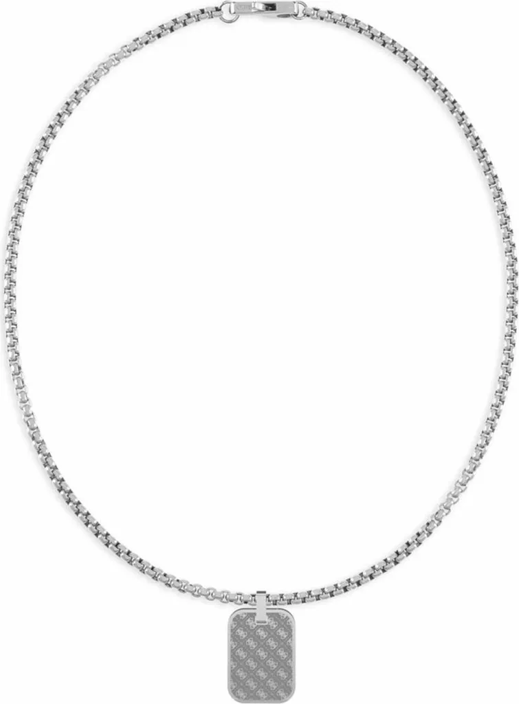 Collier Guess Homme JUMN01359JWSTT-U Maille Acier et Détails Gravés