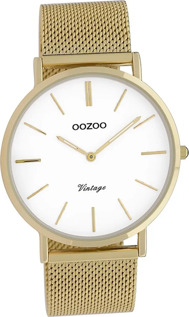 Montre Homme Oozoo Vintage C9909 Or en Acier Inoxydable Analogique