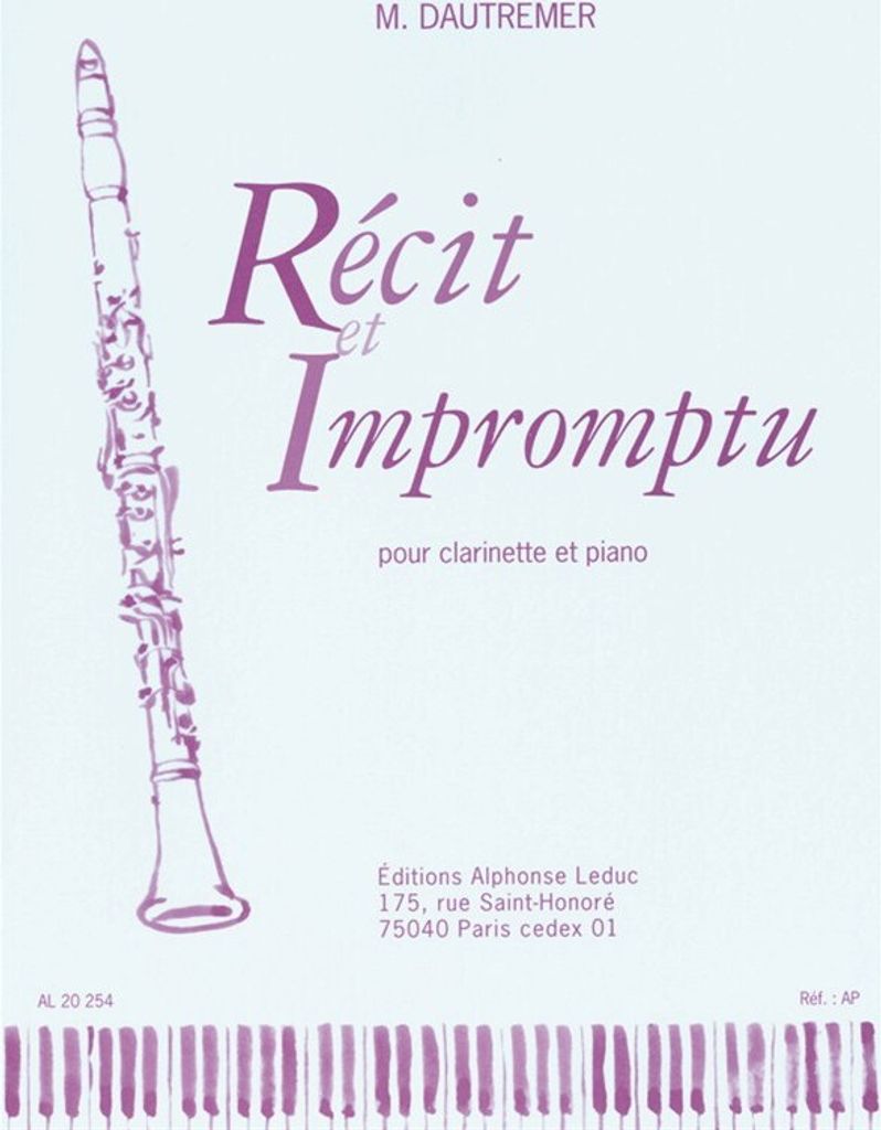 Récit et Impromptu pour clarinette et piano