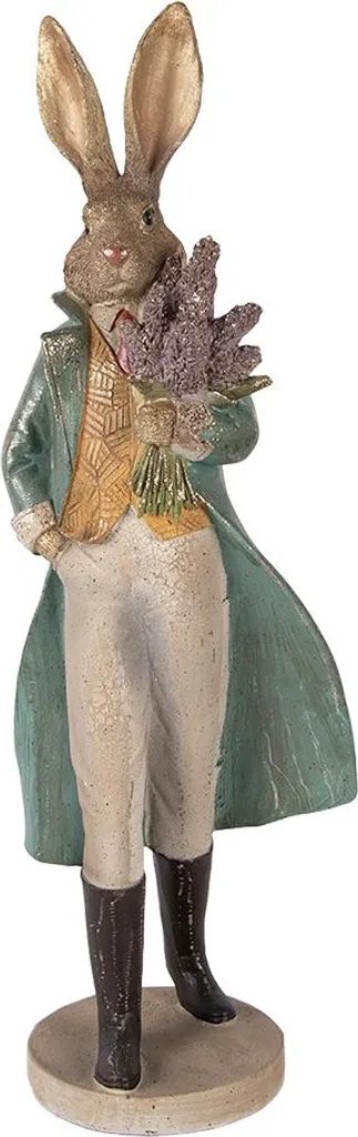 Statuetta Coniglio Oro 53cm Clayre & Eef - Design Plastica Premium