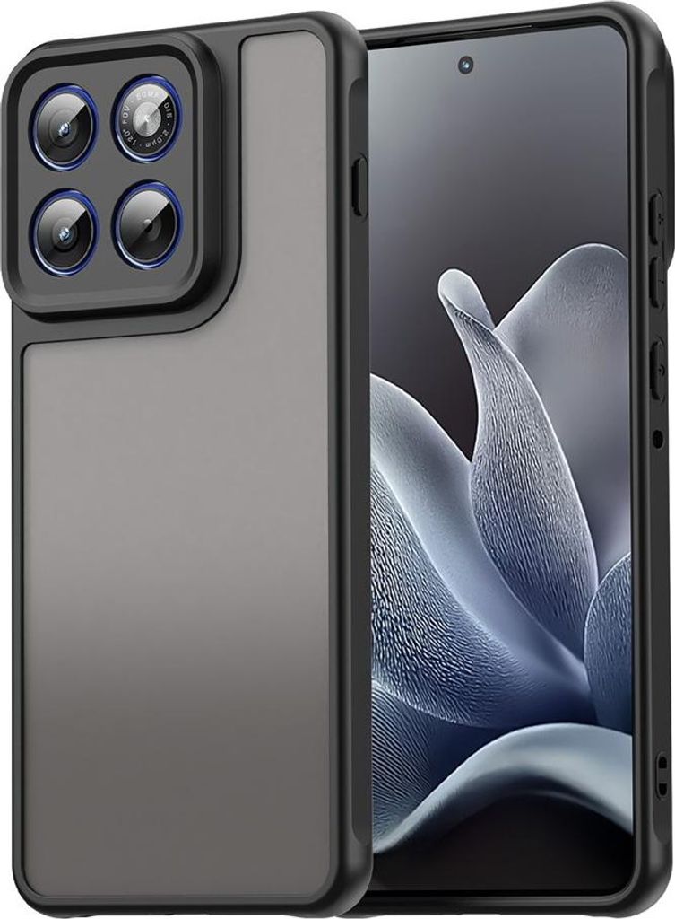 Hülle für Motorola Edge 70 - Phonesta AirFrost Semi-Transparent Back Cover - Mattschwarz