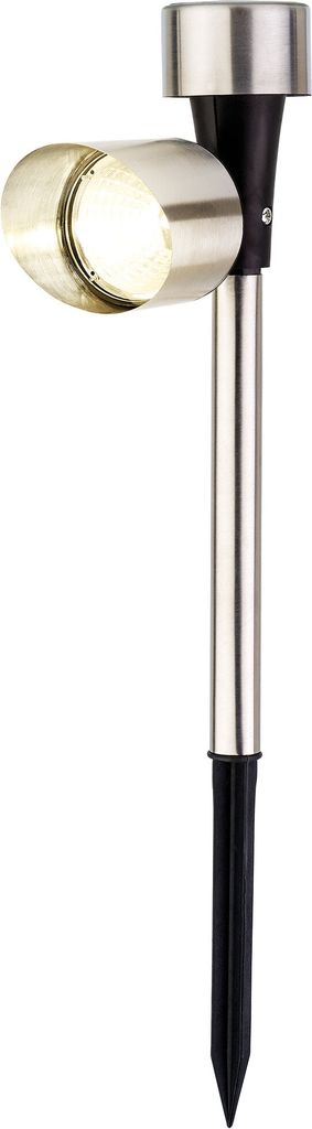 Luce solare a LED per esterni 23cm in acciaio inox bianco Immagine del prodotto 