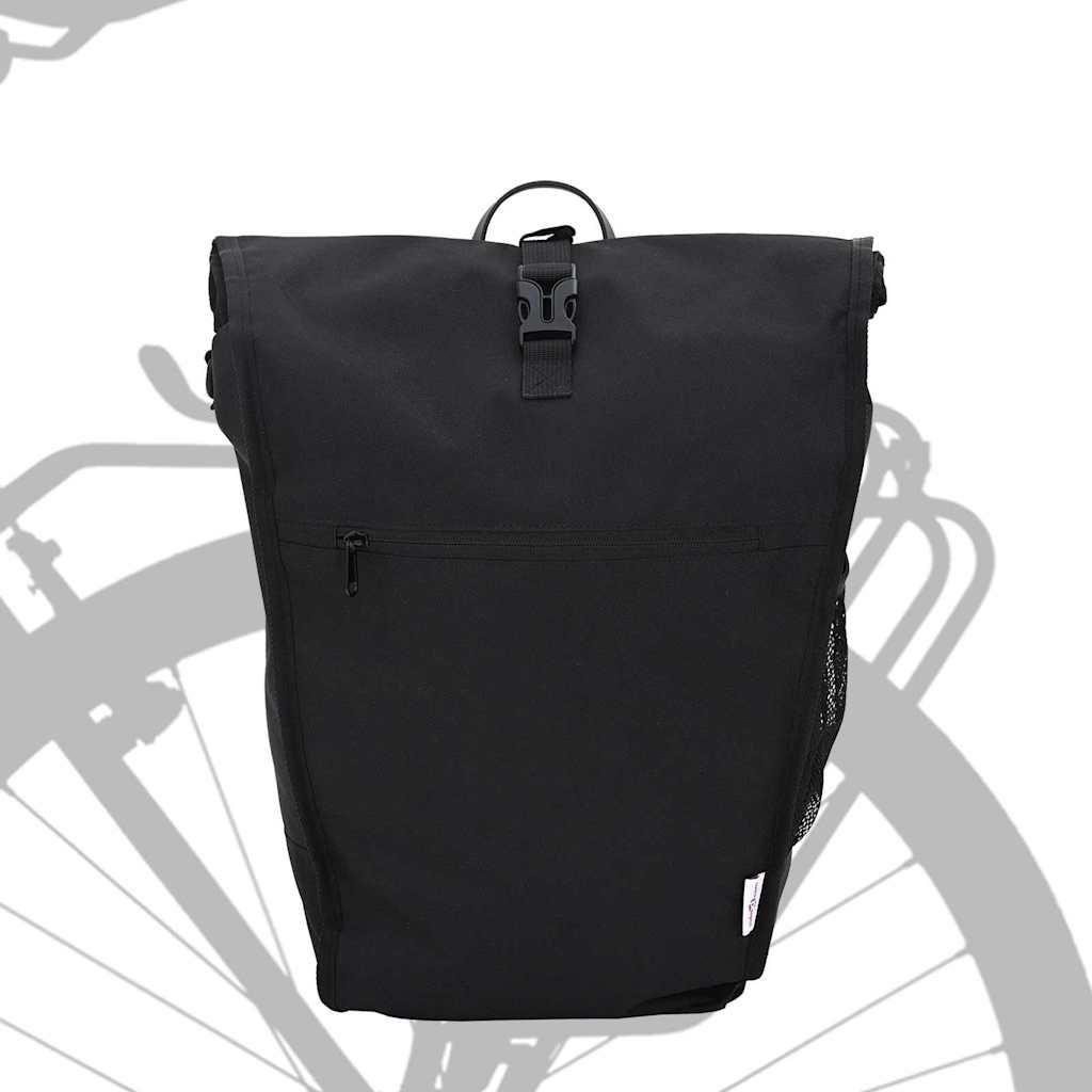 vidaXL Borsa da bicicletta nera 34 x 16 x 59 cm Poliestere Immagine del prodotto 