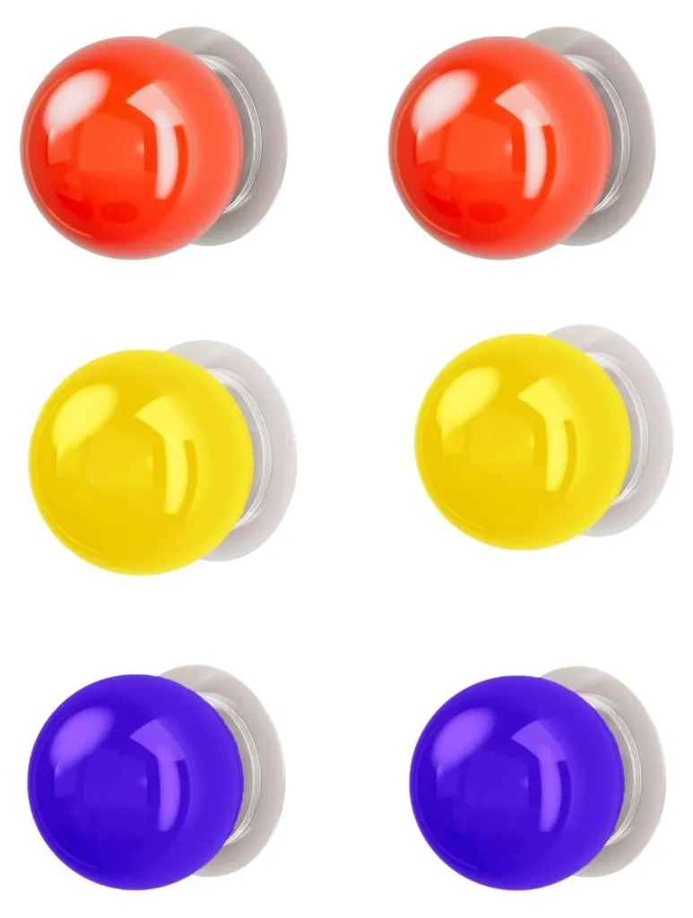 Poignée Adhésive pour Tiroir et Placard - Lot de 6 Boutons de Couleur