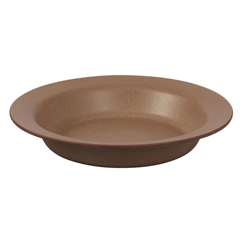 Jamie Oliver Rustic Italian Pastateller, Teller für Pasta, Tiefer Teller, Geschirr, Steingut, Kaffeebraun, Ø 25 cm, 556918
