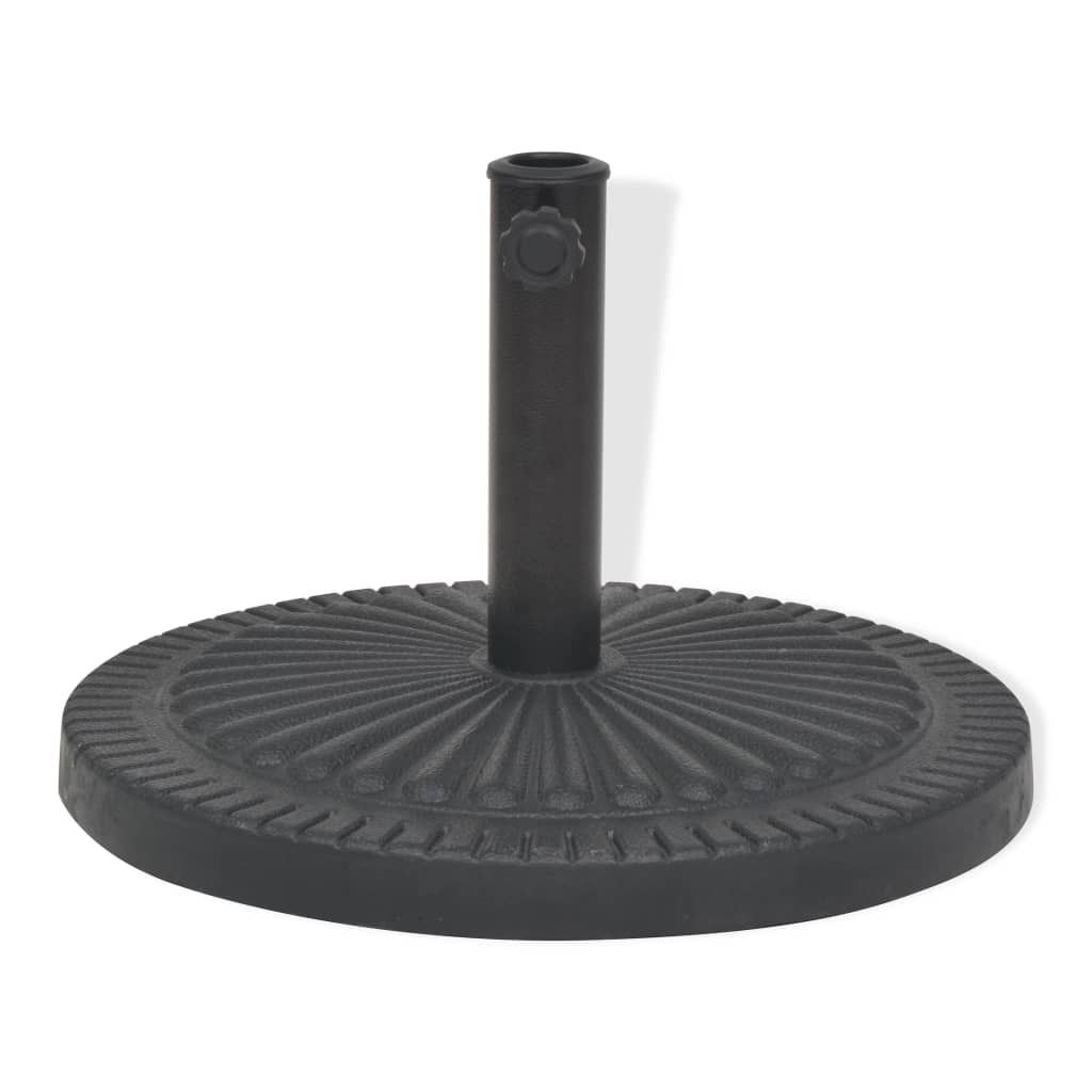 vidaXL Pied de parasol Résine Rond Noir 14 kg Image du produit 