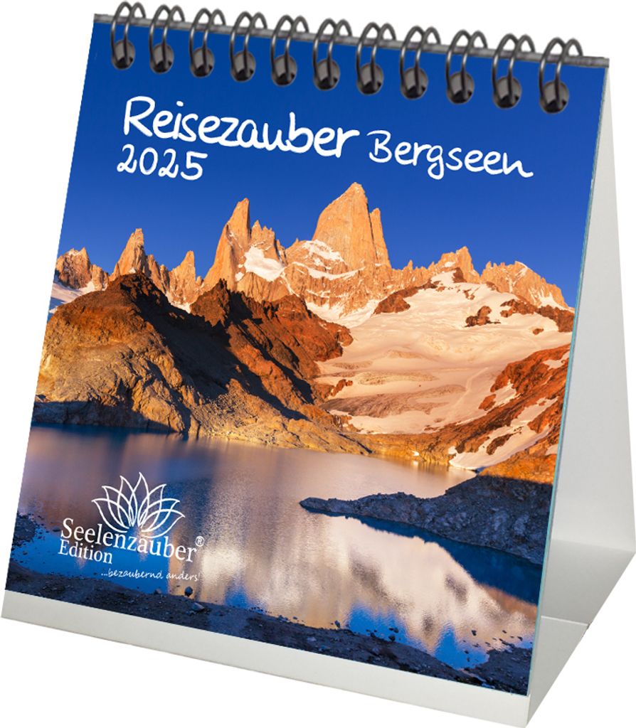 Reisezauber Bergseen Kalender für 2025 Format 10cm x 10cm Bergseen Gipfel und Berge - Seelenzauber
