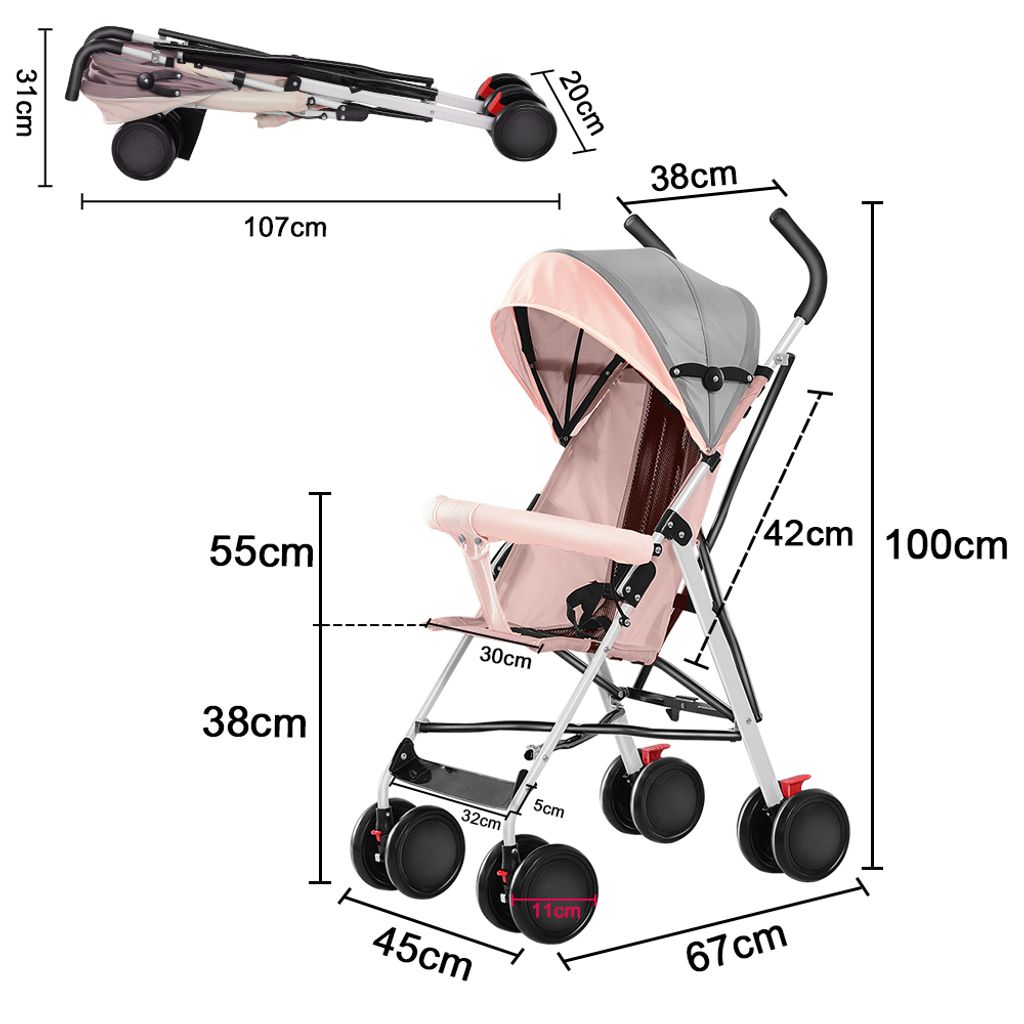 Buggy Kinderwagen Leichter Kinderwagen,Sitzbuggy mit Produktbild 7