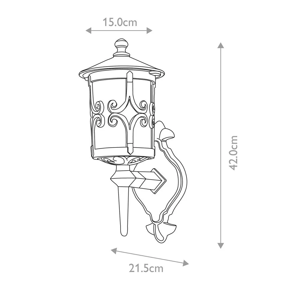 Applique de jardin Hereford noire en aluminium IP44 Elstead E27 - 12