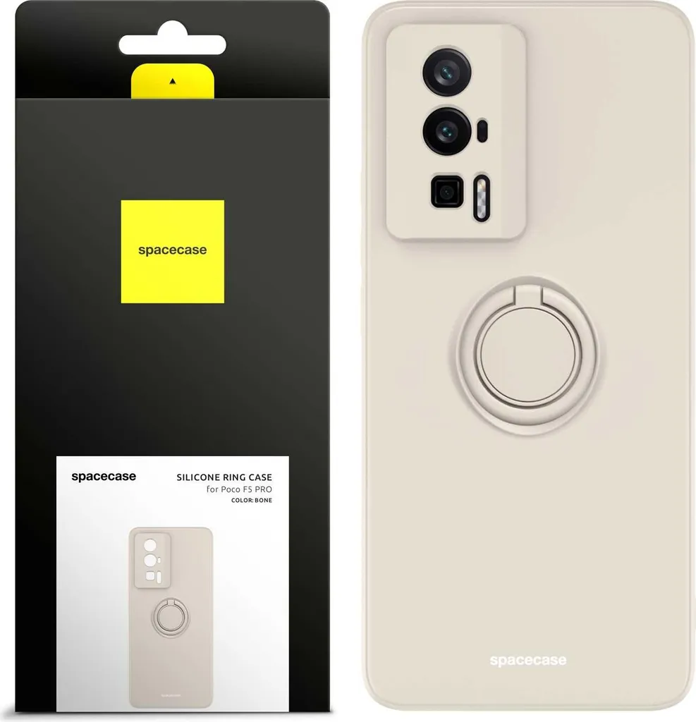 Offerta Custodia SPACECASE Poco F5 Pro: Silicone Anti-Caduta Beige
