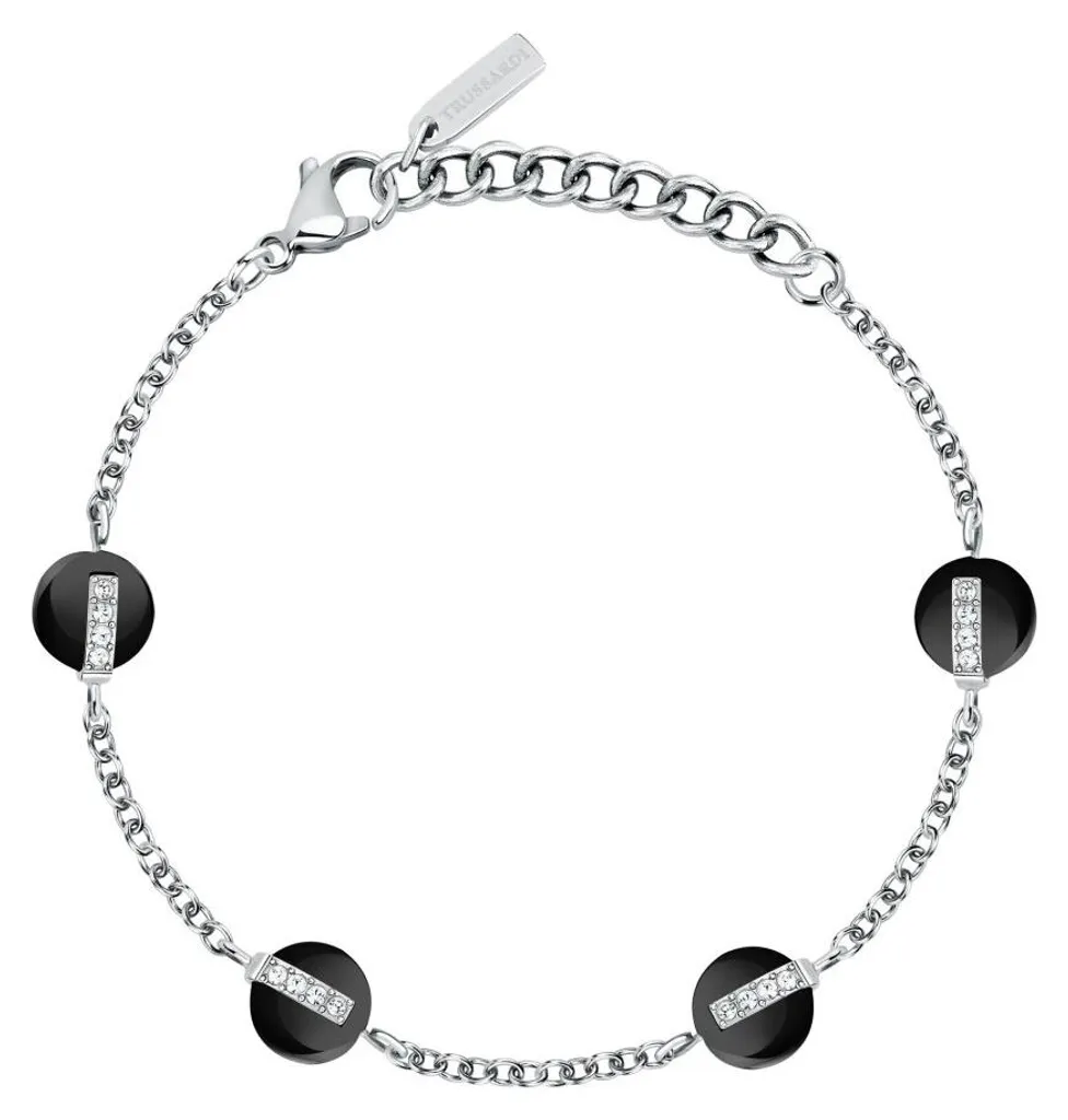 Bracelet en acier T-Round TJAYF09 avec cristaux brillants pour femme