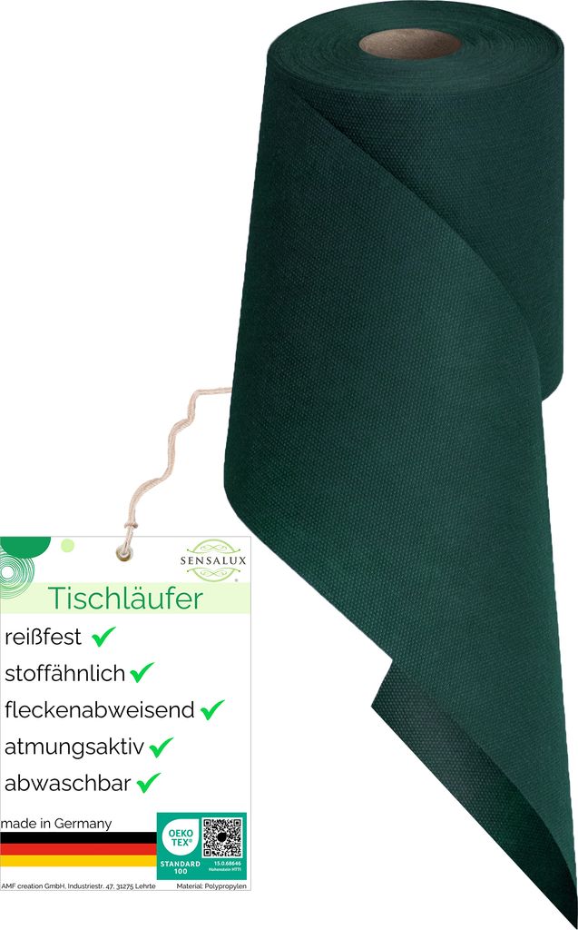 Sensalux Tischläufer 15cm x 25m grün Produktbild 