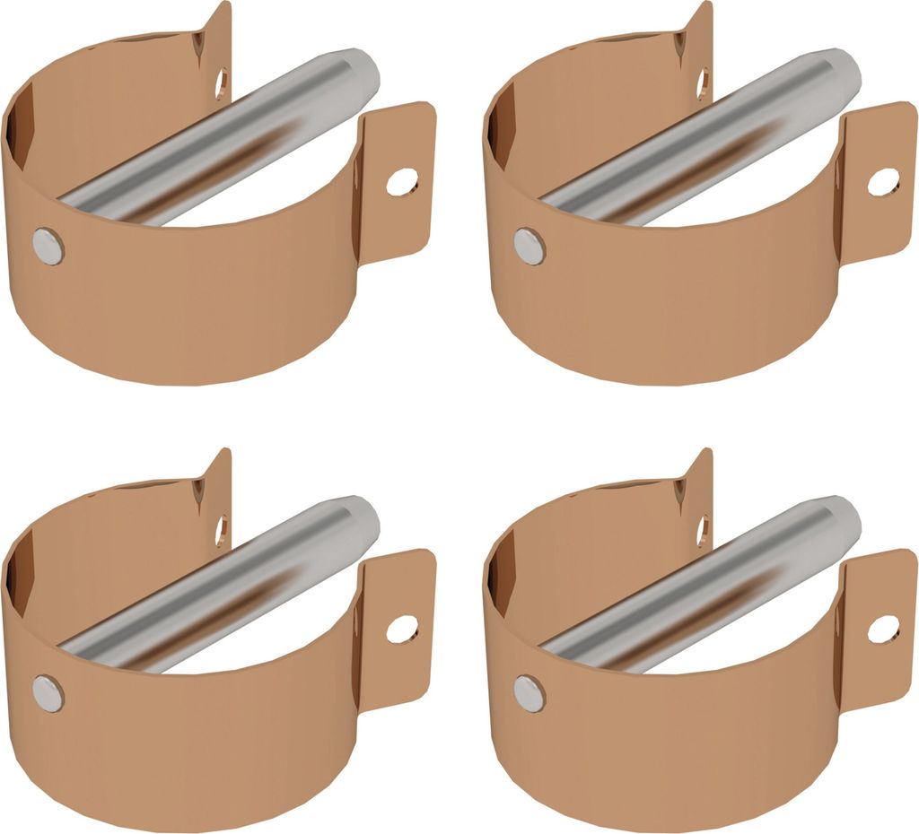 Günzburger Steigtechnik 4x Federclip für Rollgerüst mit langen Bolzen offen - 019137