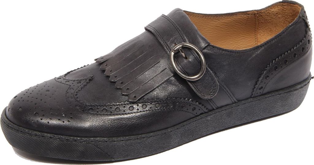 G3884 scarpa uomo PICCADILLY MOOD dark grey leather shoe men