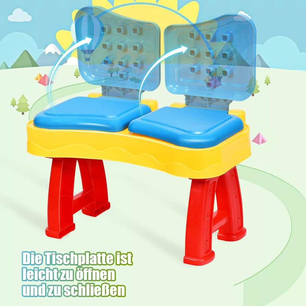 aufklappbarer Spieltisch für Kinder Sand Kindertisch Keter 
