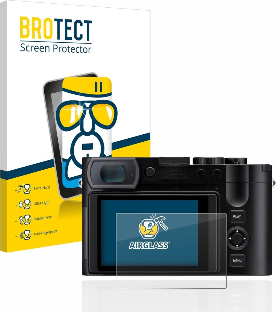 BROTECT Schutzglas für Leica Q3 / Q3 43 Schutzfolie Panzer Folie Glas Display Schutz klar