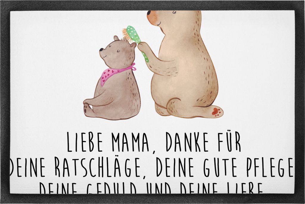 Mr. & Mrs. Panda Schmutzmatte Biene 40 x 60 cm - Geschenk, Schuhabstreifer, fußmatte, Fußabstreifer, Schmutzfangmatte, Outdoor-Matte