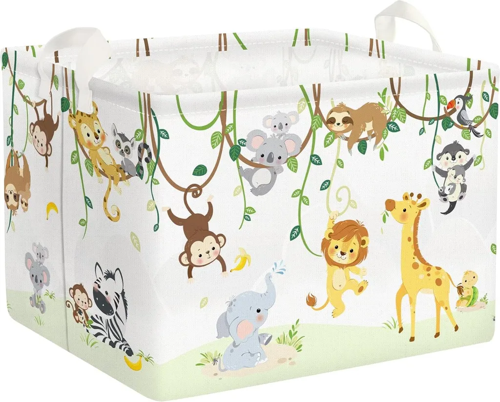 Coffre à jouets et linge bébé Safari 45L pour une chambre bien rangée