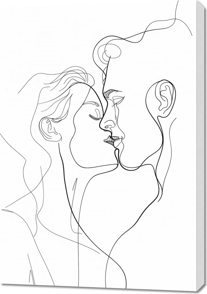 Quadro 70x100 cm Intreccio di linee e amore