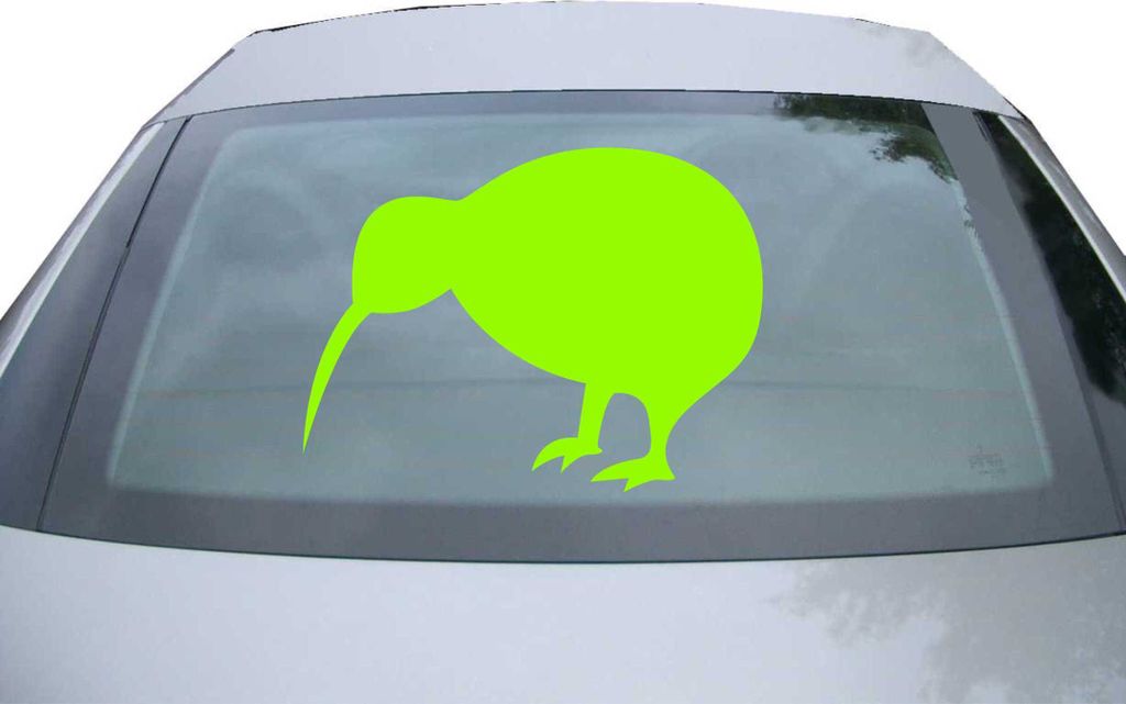 Indigos UG - Aufkleber Heckscheibe & Motorklappe DE2243 - neongrün - 600x450 mm - Kiwi Neuseeland - Auto Scheiben Fenster Heckklappe Tuning Racing...