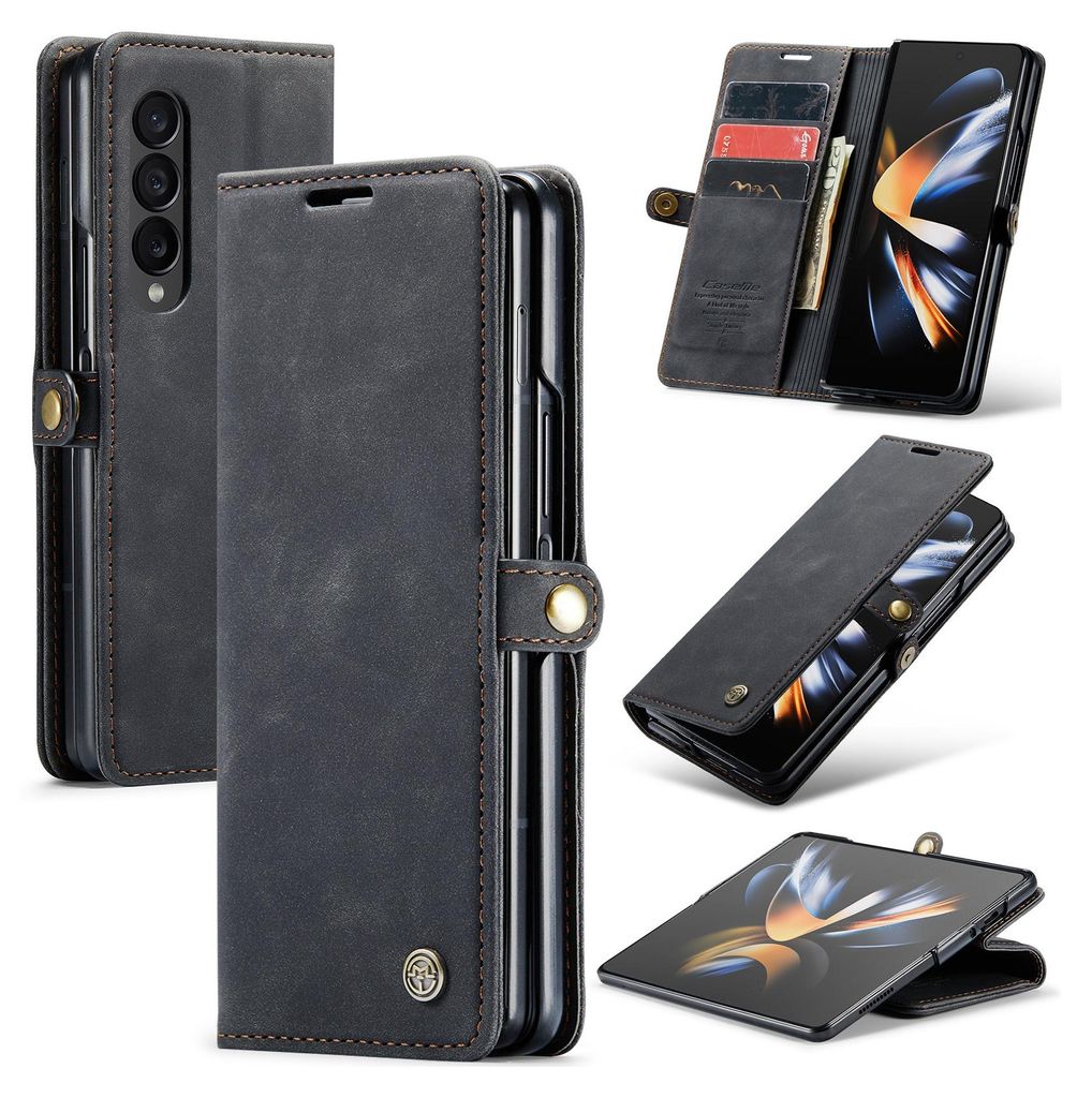 Galaxy Z Fold4 Hülle, Retro Kunstledertasche mit Produktbild 
