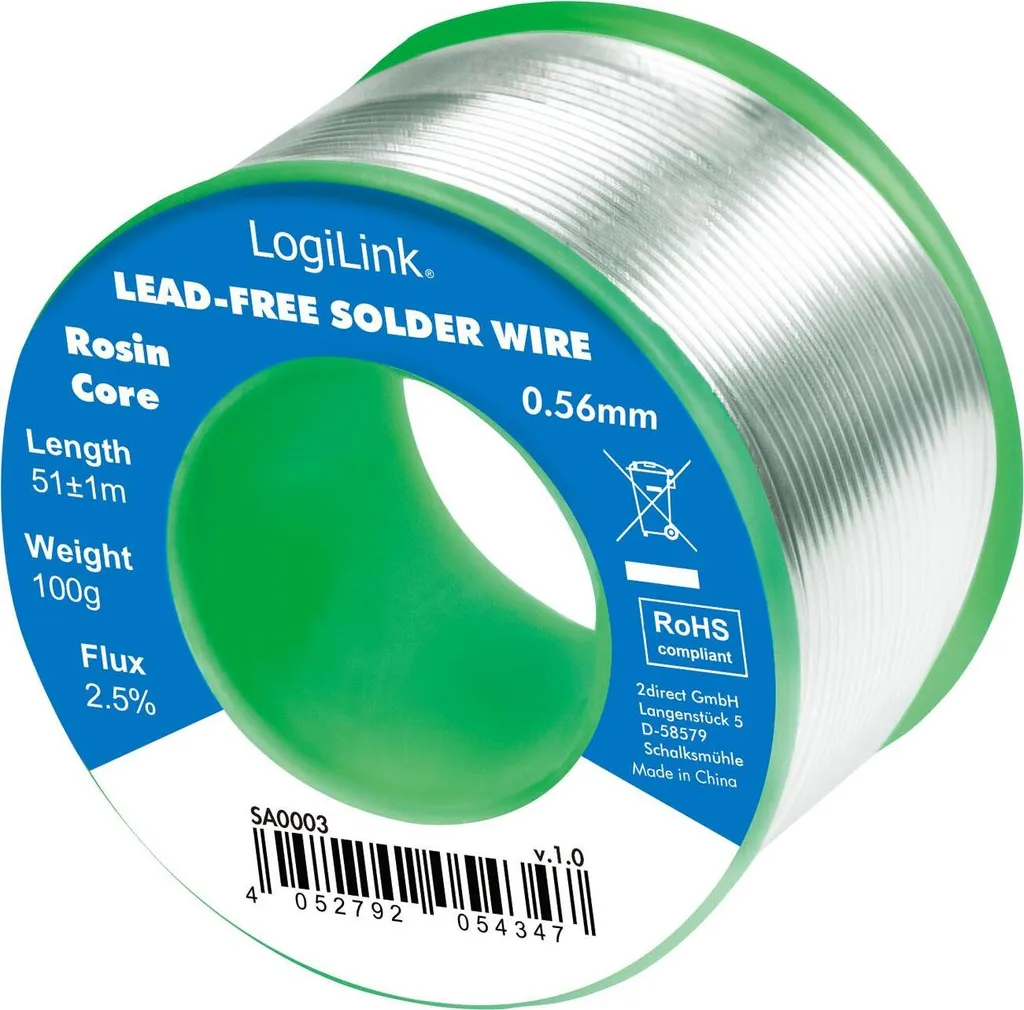 LogiLink Filo Saldatura 0,56mm 100g Rame 0,7% | Spedizione Rapida