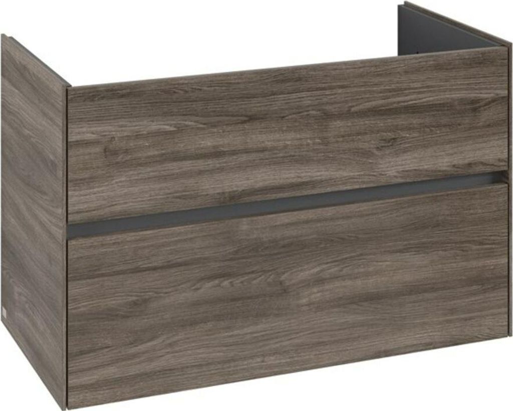 V&B Waschtischunterschrank Collaro 96,1x61x48cm, WT mittig, stone oak
