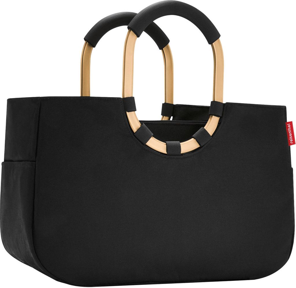 loopshopper Handtasche M mit Innentasche schwarz mit gold - Produktbild 1