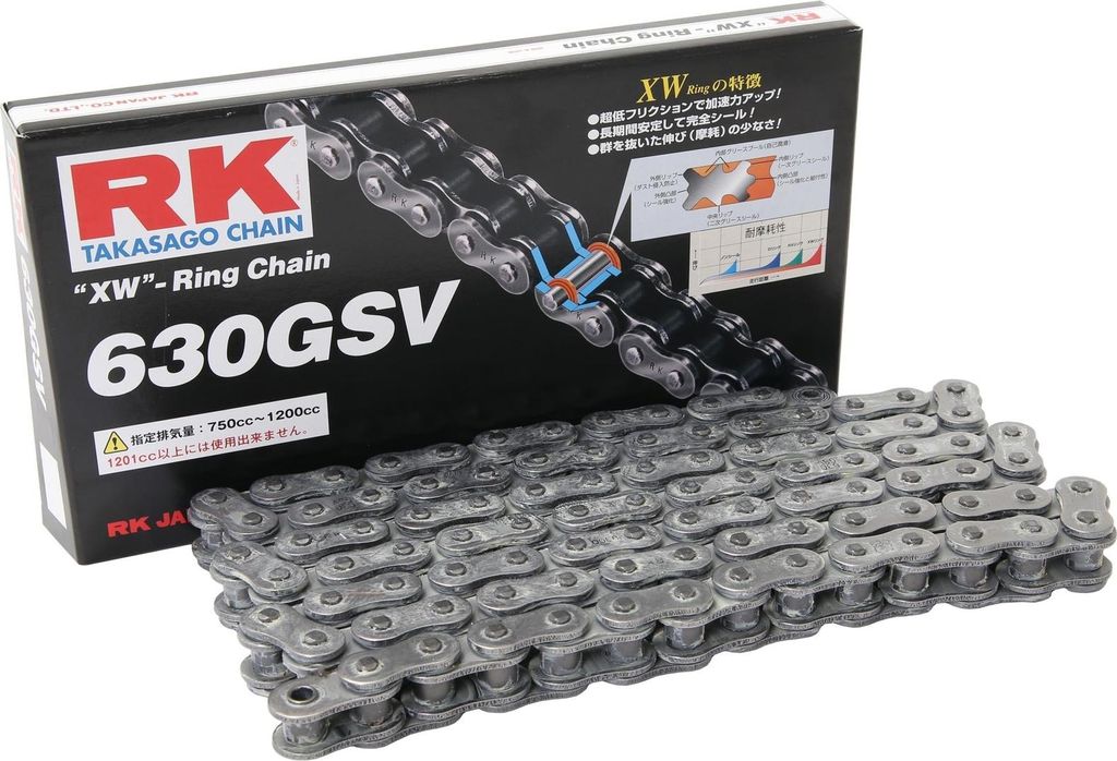 RK Kette "630GSV" 5/8 x 3/8, XW-Ring Kette Vintage 94 Glieder, Ho