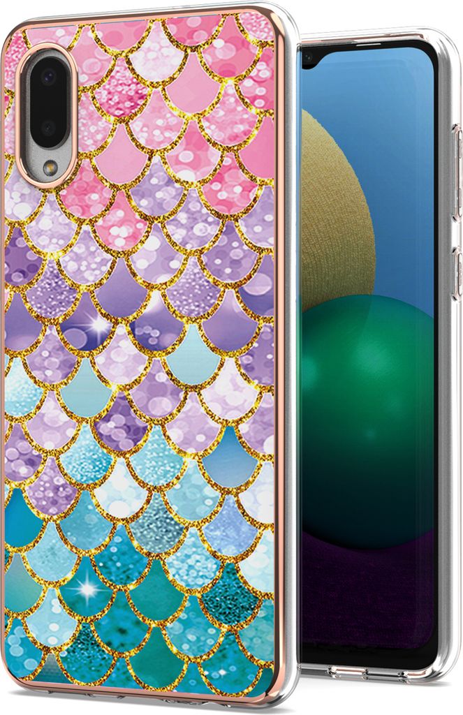 Samsung A02 Hülle, Muster Handyhülle Weich TPU Bumper Schutzhülle für Samsung Galaxy A02 Bunt