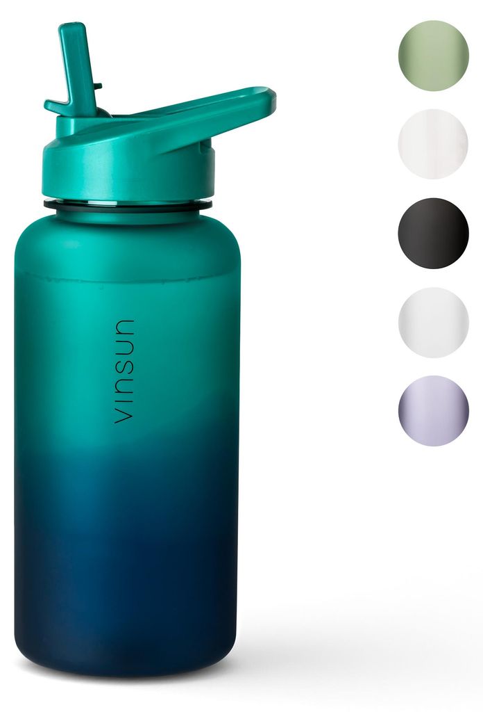 Trinkflasche 1L Sport Flasche Wasserflasche BPA frei grün Produktbild  KI-generiertes Bild