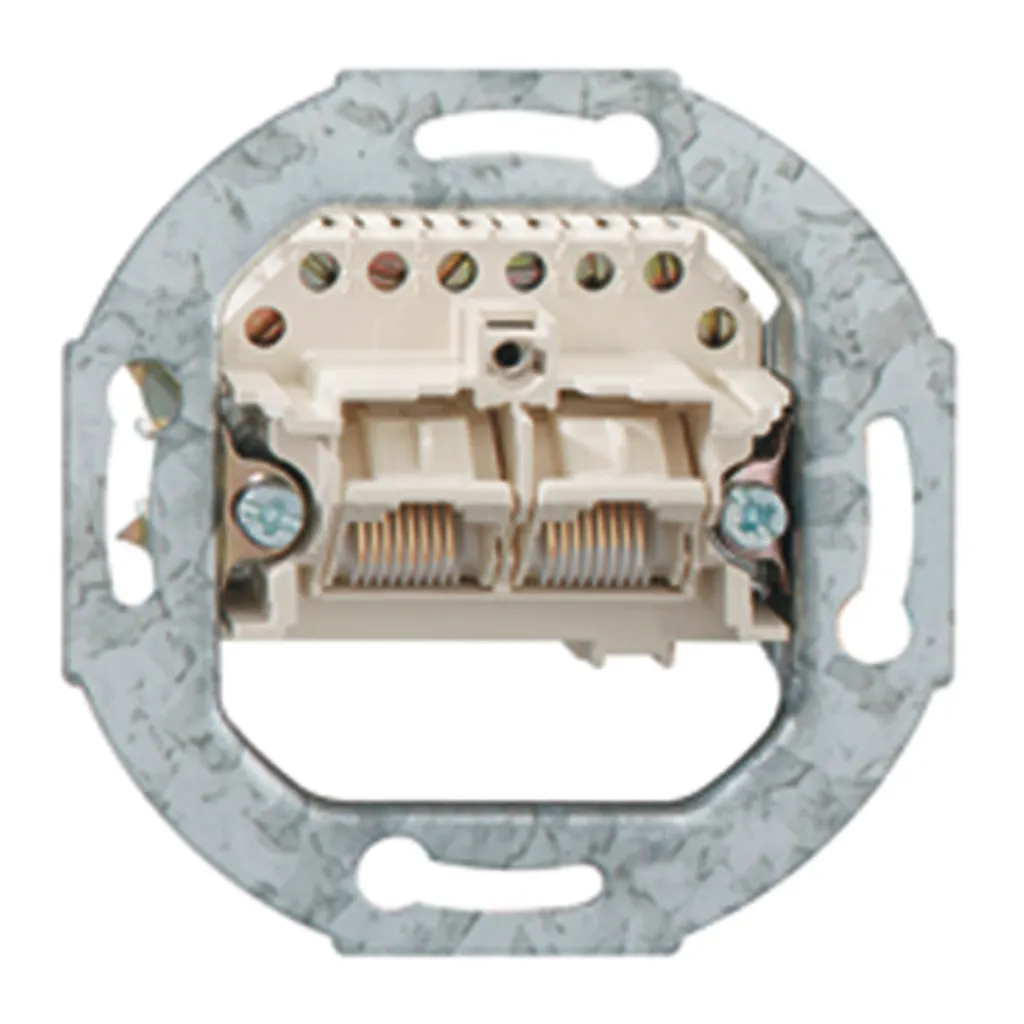 Boîte UAE 2x8(8) Cat.3 blanc avec double sortie de données RJ45