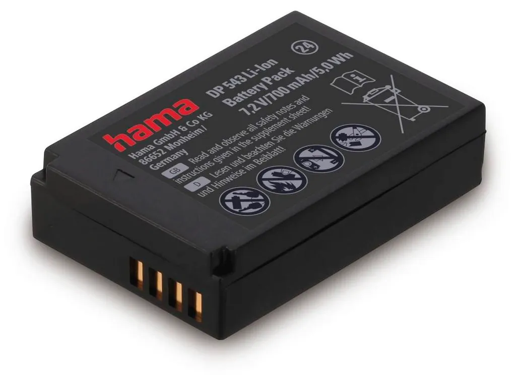 Batteria Sostitutiva Li-Ion Per HP Photosmart R817 - 3,7V 1000mAh/3,7Wh - Ricambio Compatibile Fotocamera
