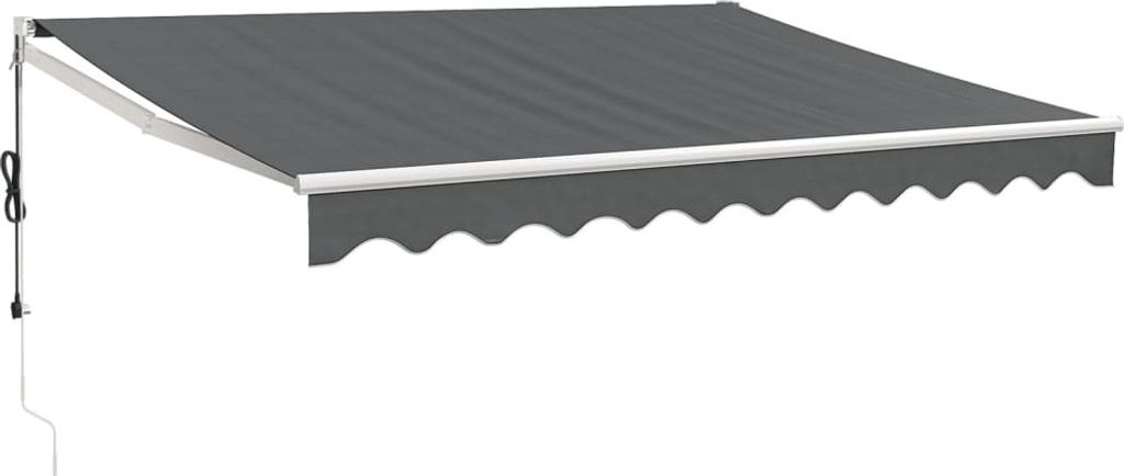 Tenda da sole elettrica con manovella vidaXL, antracite, Immagine del prodotto 