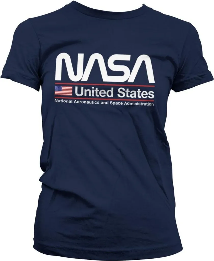 T-shirt NASA pour Fille en Coton Confortable - Logo USA Vintage - L