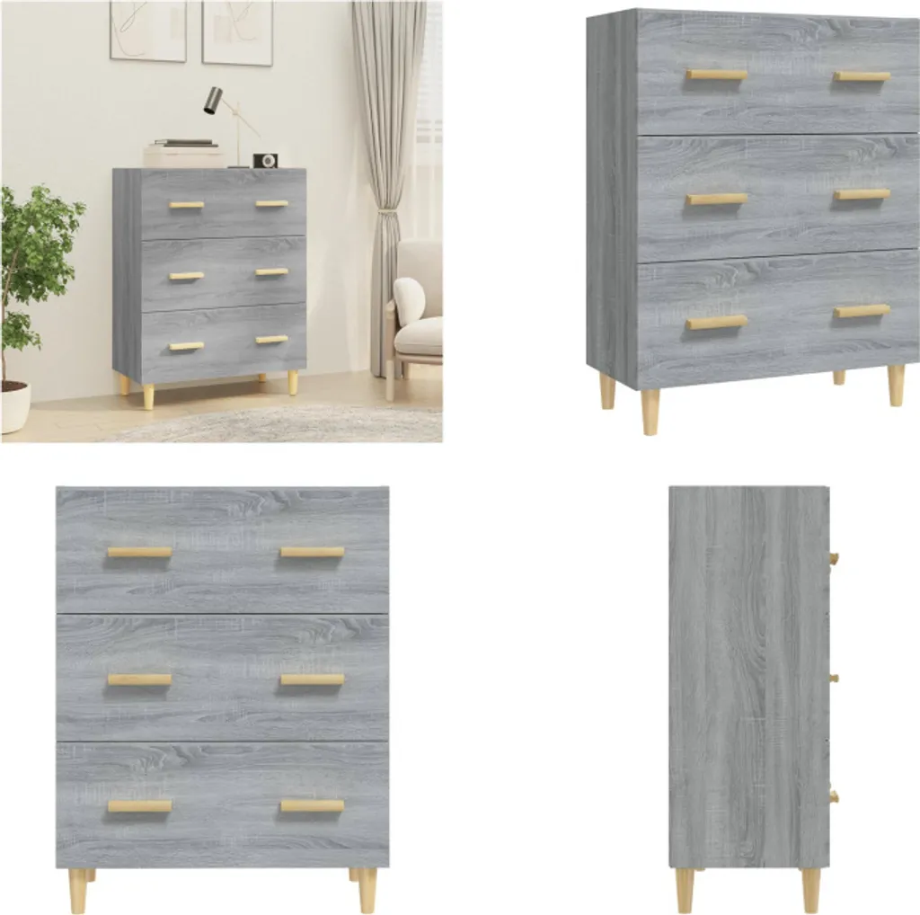 Migliore Credenza Grigio Sonoma per Soggiorno | vidaXL 70x34x90