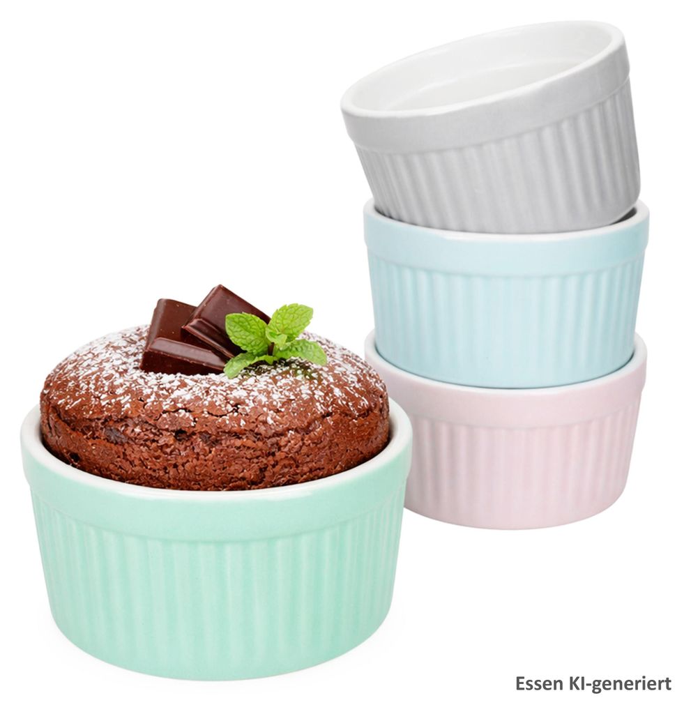 Zestaw 4 porcelanowych foremek do sufletów Emilia 125 ml, 4 Zdjęcie produktu 
