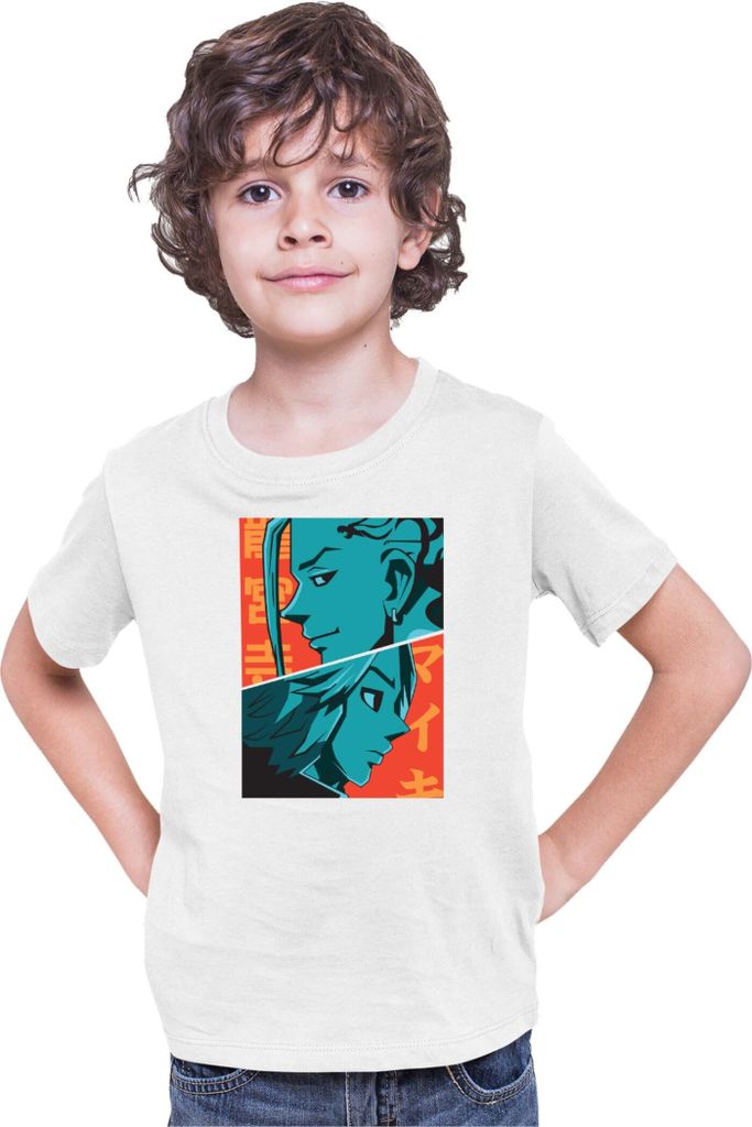 Kinder T-Shirt Japan Anime Manga Tokyo Anime Revengers Ken V Manjiro, 12-13 Jahr - 152 / Weiß