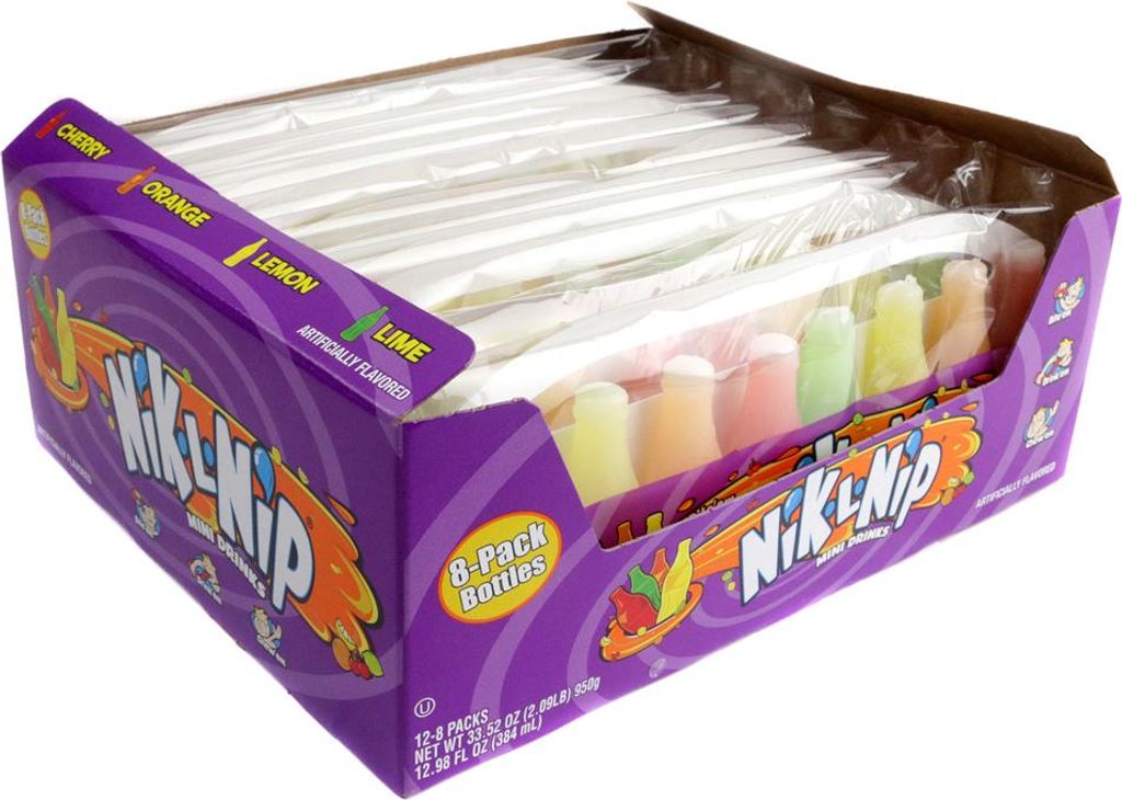 Nik-L-Nip Original Wax Candy Bottles 79g 12 x 32ml (8 Pack) Vorratspack