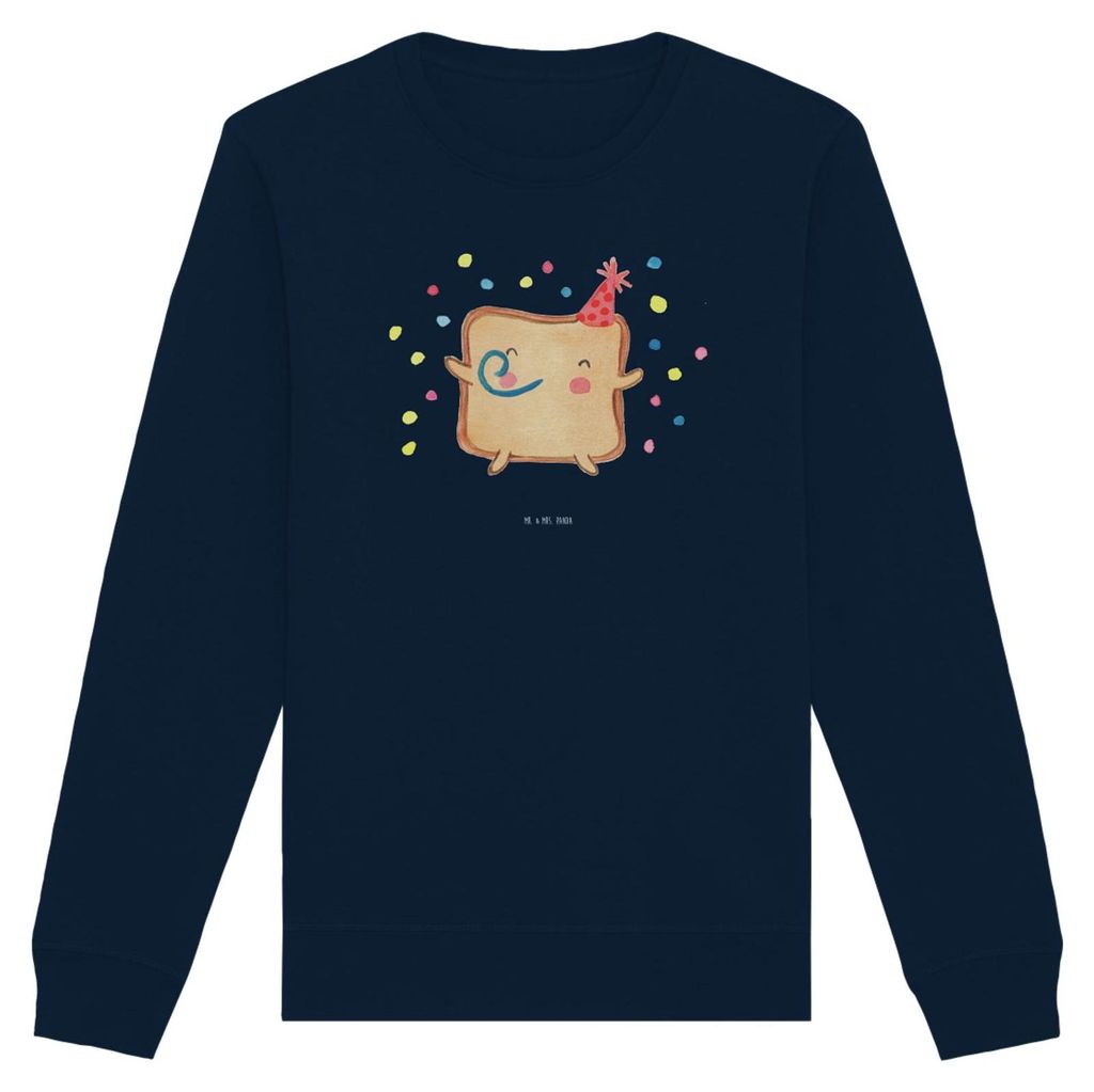 Mr. & Mrs. Panda Bio Baumwoll Pullover Toast Party Größe XS - French Navy - Geschenk, für Frauen, Partner, Sweater, Freund, Nachhaltiger, Sweats...