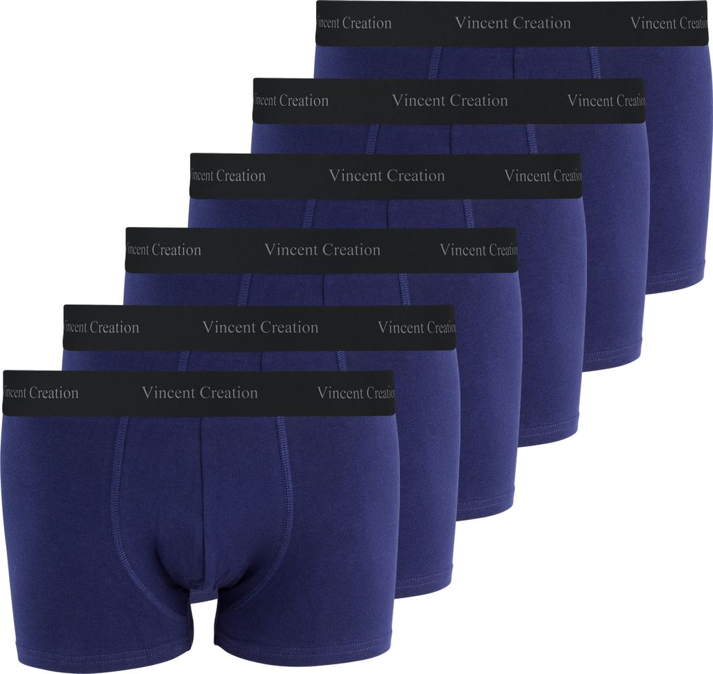 Vincent Creation Boxershorts 6 Stück Hipster, Retroshorts XXL marineblau
